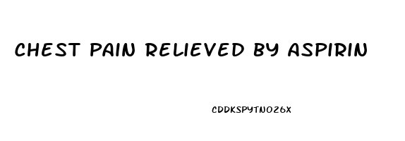 Chest Pain Relieved By Aspirin