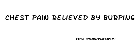 Chest Pain Relieved By Burping