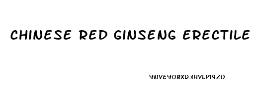 Chinese Red Ginseng Erectile Dysfunction