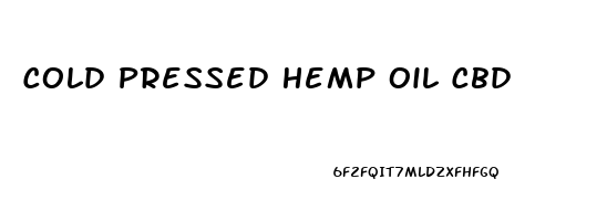 Cold Pressed Hemp Oil Cbd