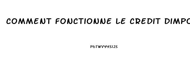 Comment Fonctionne Le Credit Dimpot 2023