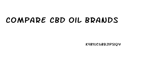 Compare Cbd Oil Brands