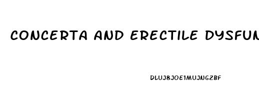 Concerta And Erectile Dysfunction