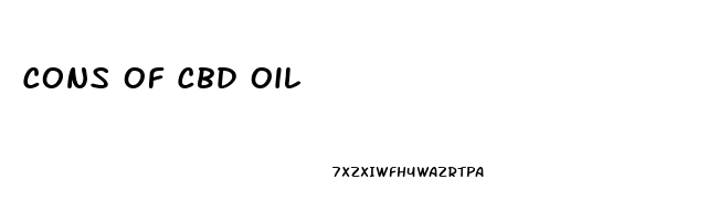 Cons Of Cbd Oil
