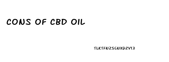 Cons Of Cbd Oil