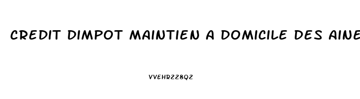 Credit Dimpot Maintien A Domicile Des Aines