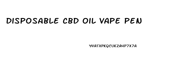 Disposable Cbd Oil Vape Pen