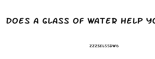 Does A Glass Of Water Help You Sleep