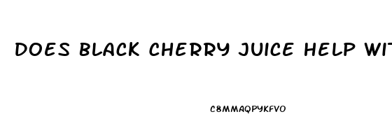 Does Black Cherry Juice Help With Sleep