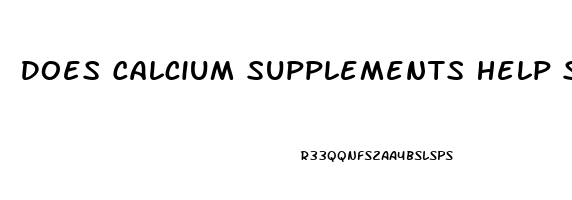 Does Calcium Supplements Help Sleep