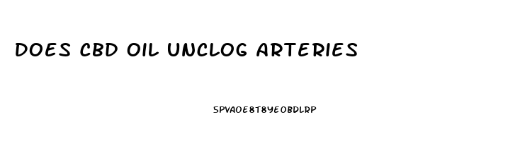 Does Cbd Oil Unclog Arteries