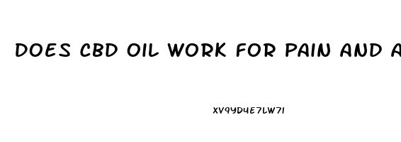 Does Cbd Oil Work For Pain And Anxiety