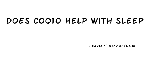 Does Coq10 Help With Sleep