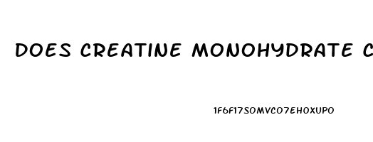 Does Creatine Monohydrate Cause Erectile Dysfunction