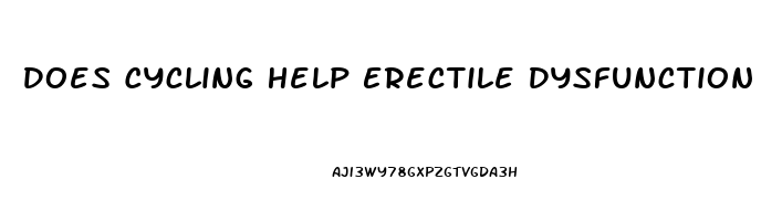 Does Cycling Help Erectile Dysfunction