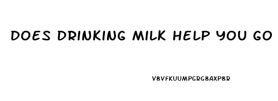 Does Drinking Milk Help You Go To Sleep