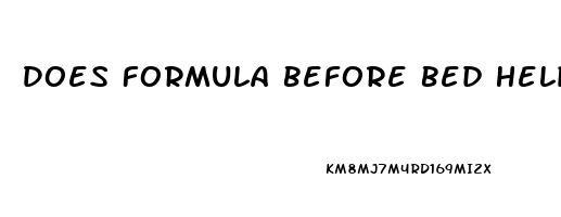 Does Formula Before Bed Help Sleep