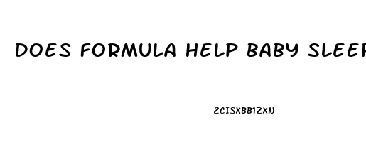 Does Formula Help Baby Sleep Longer At Night