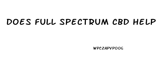 Does Full Spectrum Cbd Help With Sleep