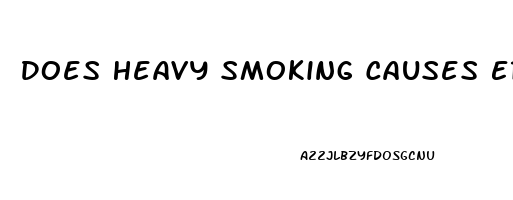 Does Heavy Smoking Causes Erectile Dysfunction