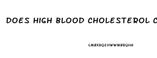 Does High Blood Cholesterol Cause Erectile Dysfunction