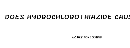 Does Hydrochlorothiazide Cause Erectile Dysfunction