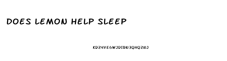 Does Lemon Help Sleep