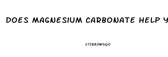 Does Magnesium Carbonate Help You Sleep