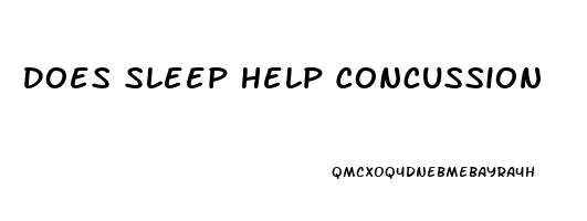 Does Sleep Help Concussion