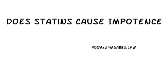 Does Statins Cause Impotence