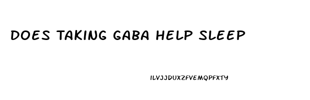 Does Taking Gaba Help Sleep