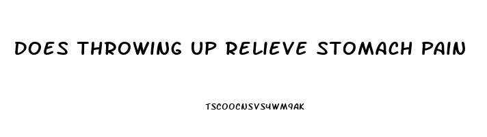 Does Throwing Up Relieve Stomach Pain