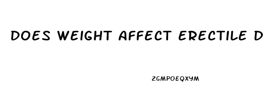 Does Weight Affect Erectile Dysfunction