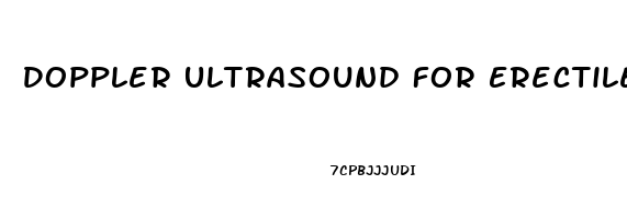 Doppler Ultrasound For Erectile Dysfunction