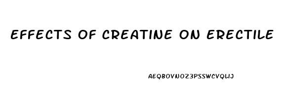 Effects Of Creatine On Erectile Dysfunction