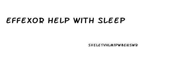 Effexor Help With Sleep