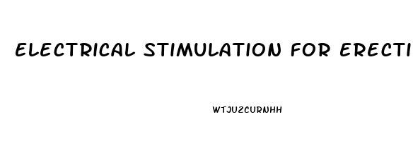 Electrical Stimulation For Erectile Dysfunction