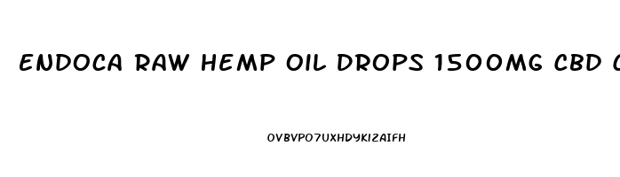 Endoca Raw Hemp Oil Drops 1500mg Cbd Cbda 15