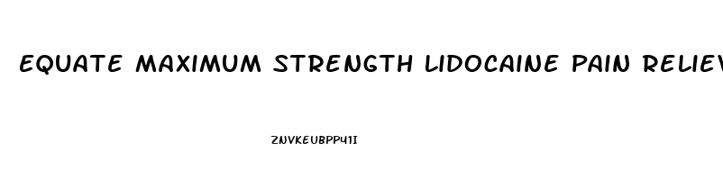 Equate Maximum Strength Lidocaine Pain Relieving Patch