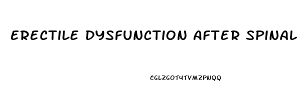 Erectile Dysfunction After Spinal Fusion