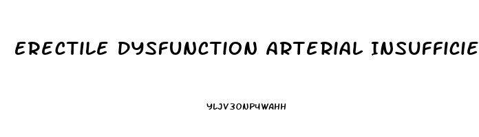 Erectile Dysfunction Arterial Insufficiency