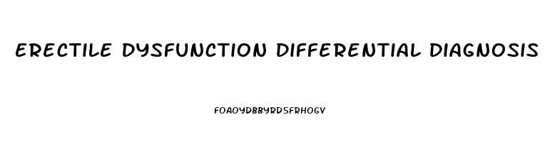 Erectile Dysfunction Differential Diagnosis