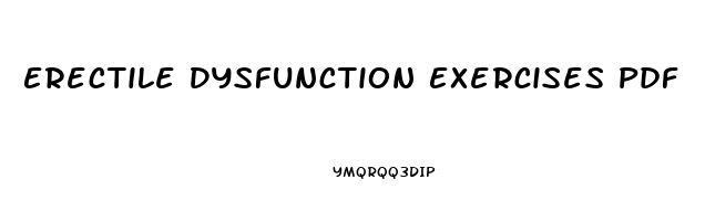 Erectile Dysfunction Exercises Pdf