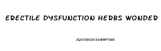 Erectile Dysfunction Herbs Wonder What Works