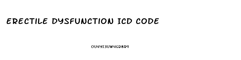 Erectile Dysfunction Icd Code