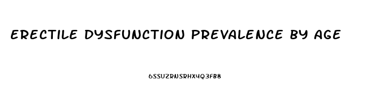 Erectile Dysfunction Prevalence By Age