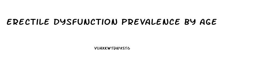 Erectile Dysfunction Prevalence By Age