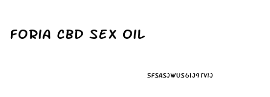 Foria Cbd Sex Oil
