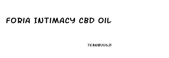 Foria Intimacy Cbd Oil