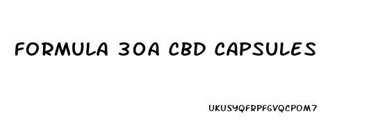 Formula 30a Cbd Capsules